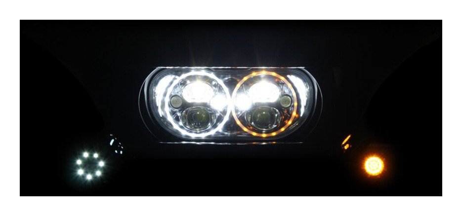 Custom Dynamics LED 5 3/4" TruBeam Headlight Inserts For Harley Road Glide - Image 5