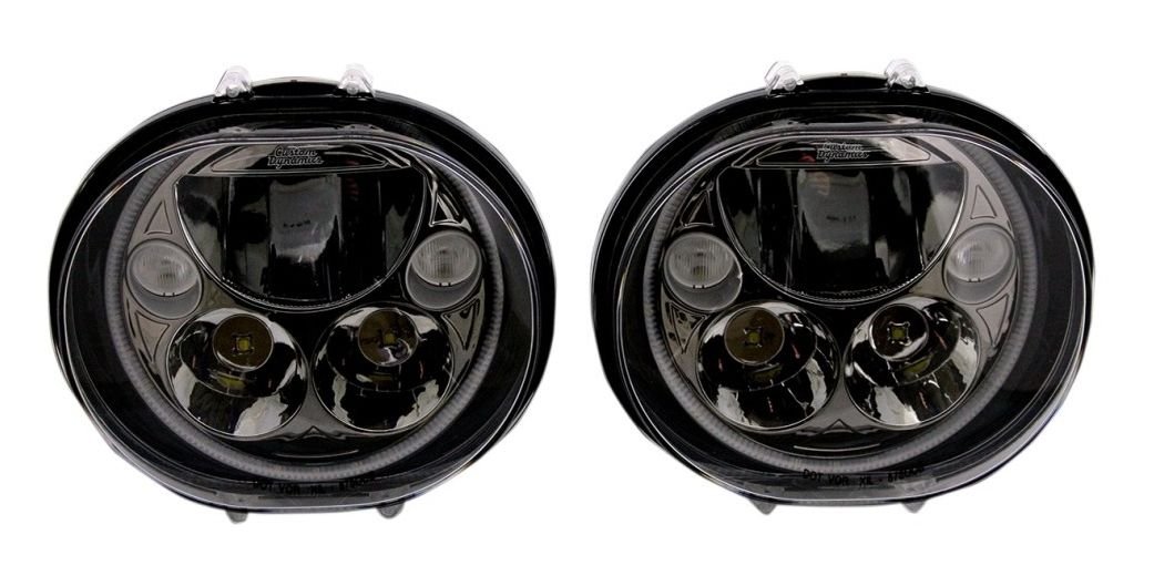 Custom Dynamics LED 5 3/4" TruBeam Headlight Inserts For Harley Road Glide