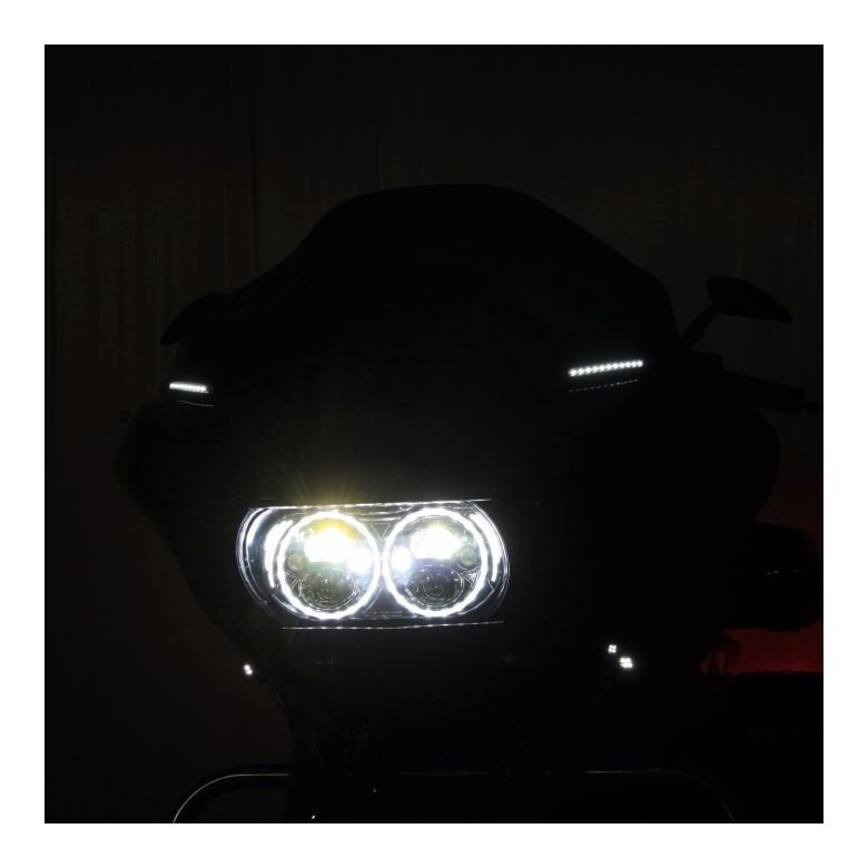 Custom Dynamics LED 5 3/4" TruBeam Headlight Inserts For Harley Road Glide - Image 6