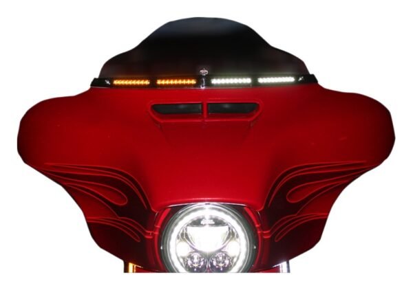 Custom Dynamics Dual Function LED Windshield Trim for Harley Touring