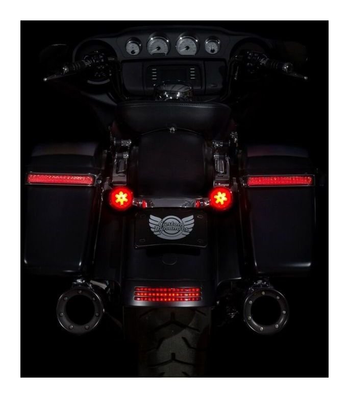 Custom Dynamics ProBeam Halo LED Rear Turn Signal Inserts For Harley 2007-2026 - Image 4