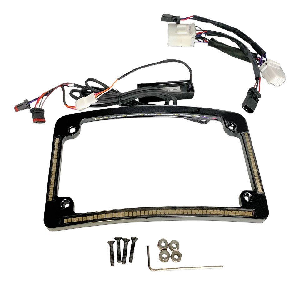 Custom Dynamics Radius Quad License Plate Frame For Harley 1996-2017 - Image 3