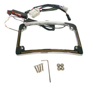 Custom Dynamics Radius Quad License Plate Frame For Harley 1996-2017