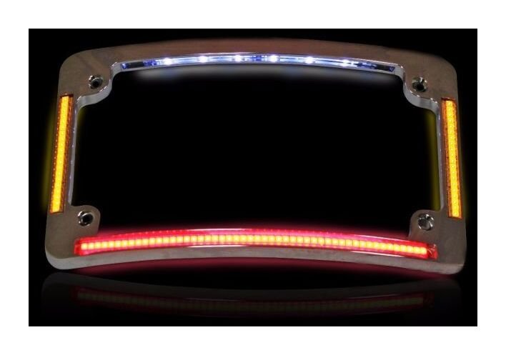Custom Dynamics Radius Quad License Plate Frame For Harley 1996-2017 - Image 2