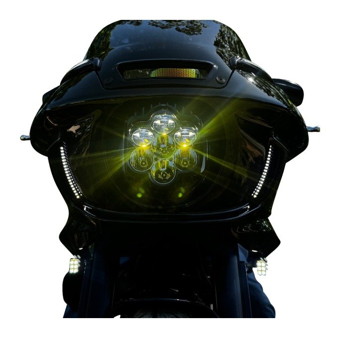 Custom Dynamics Shark Demon 2 Headlight For Harley Low Rider ST 2022-2026 - Image 3