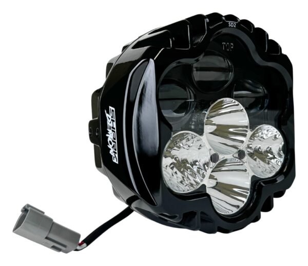 Custom Dynamics 5 3/4" Shark Demon 2 Headlight With Pedestal Mount