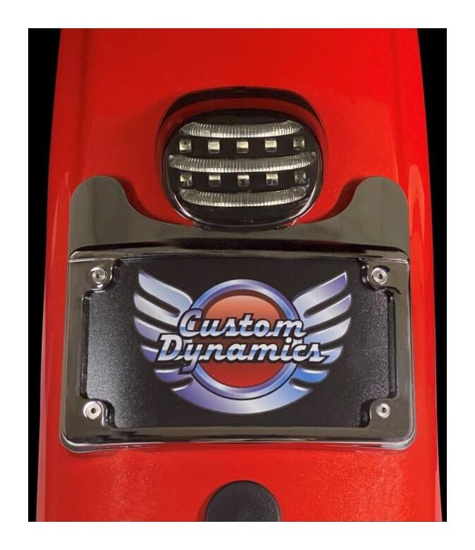 Custom Dynamics Turn Signal Eliminator License Plate Mount For Harley Touring 1997-2025 - Image 2