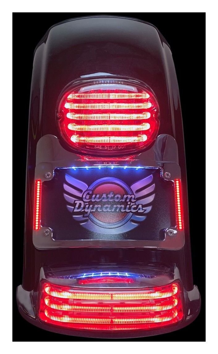 Custom Dynamics Turn Signal Eliminator License Plate Mount For Harley Touring 1997-2025 - Image 3