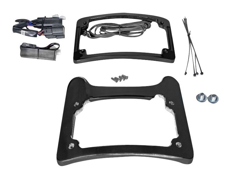 Custom Dynamics Turn Signal Eliminator With Tri Radius Plate Frame For Harley Touring 2014-2022