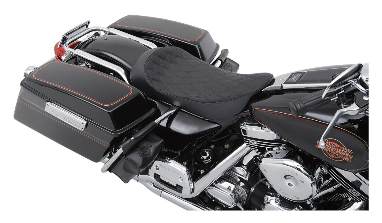 Drag Specialties EZ-On Low Profile Forward Solo Seat For Harley - Image 7