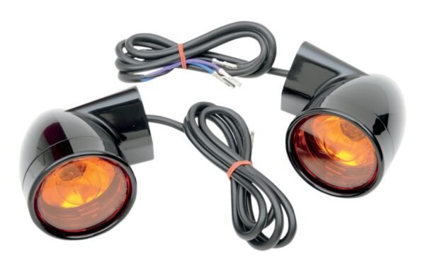 Drag Specialties Bullet-Style Front Turn Signals For Harley 1986-2025