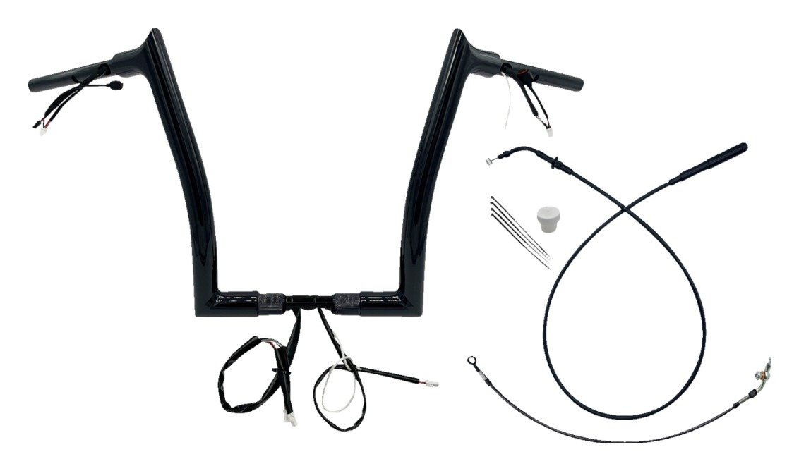 Fat Baggers Inc. EZ Install Wired 1-1/2" Pointed Top Handlebar For Harley - Image 5