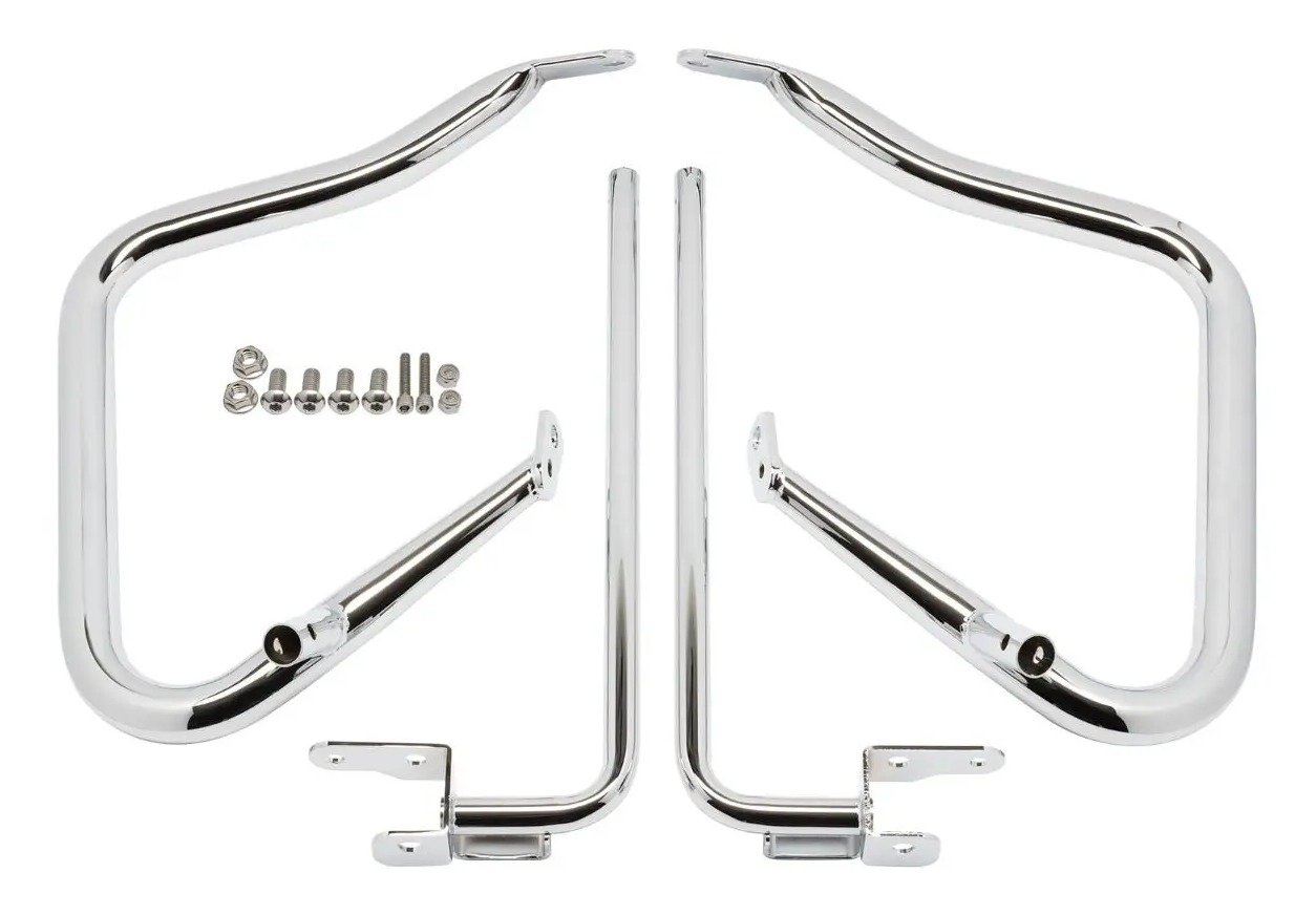 HogWorkz 1.25" Pork Chop Saddlebag Guards For Harley - Image 8