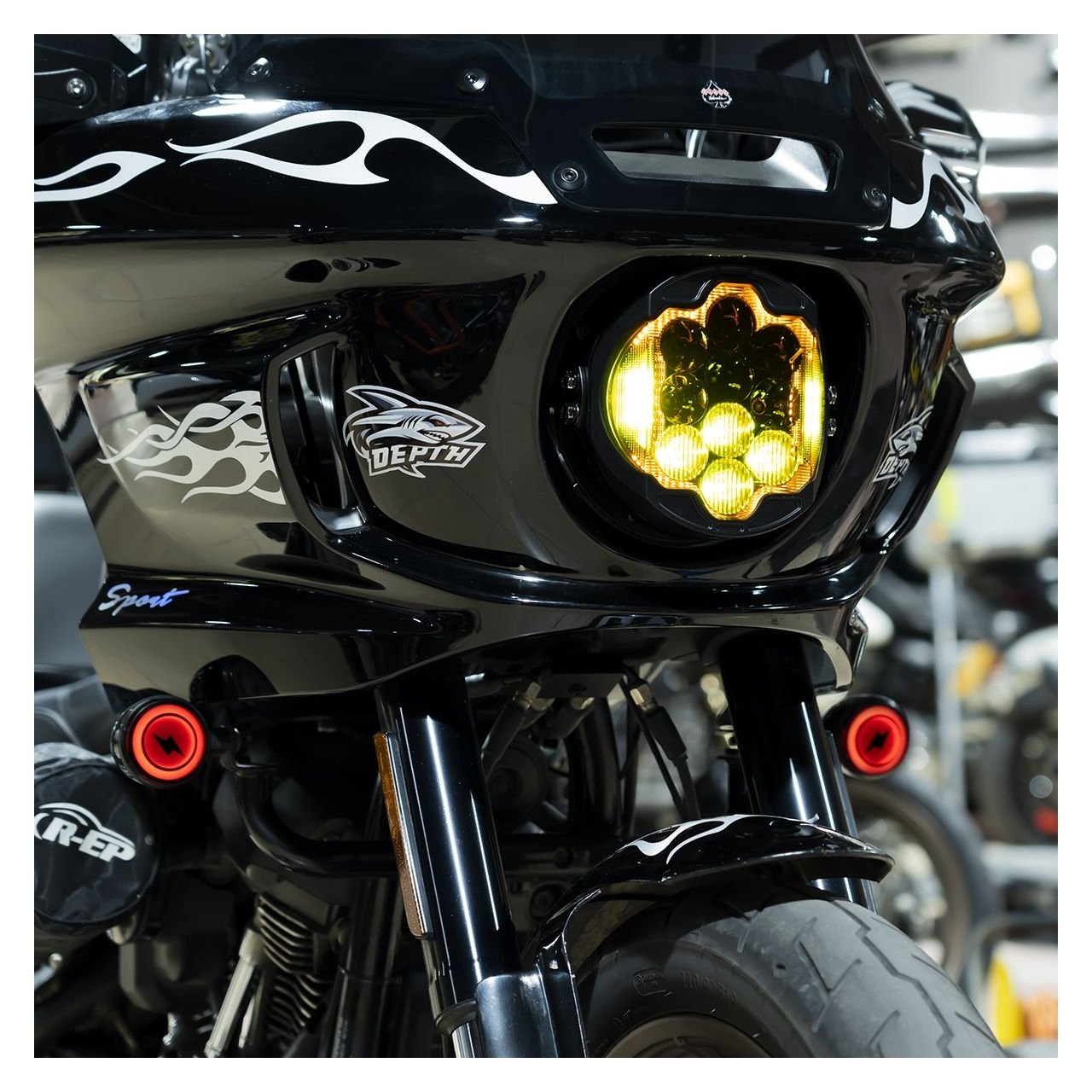HogWorkz 7" LED Goldtooth Performance Headlight For Harley Low Rider ST 2022-2026 - Image 4