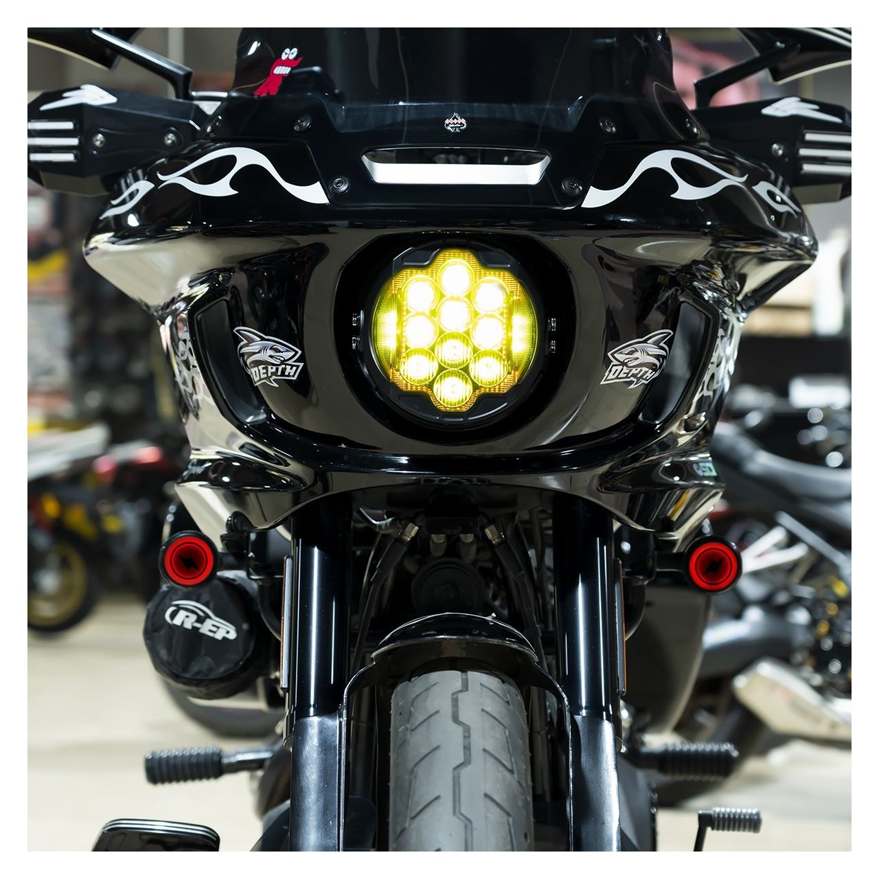 HogWorkz 7" LED Goldtooth Performance Headlight For Harley Low Rider ST 2022-2026 - Image 5