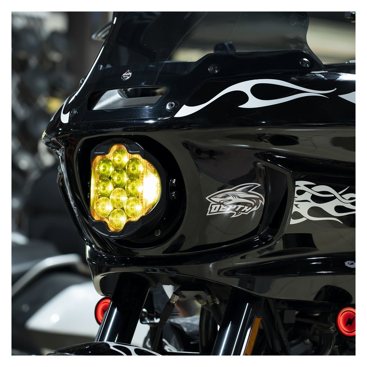 HogWorkz 7" LED Goldtooth Performance Headlight For Harley Low Rider ST 2022-2026 - Image 6