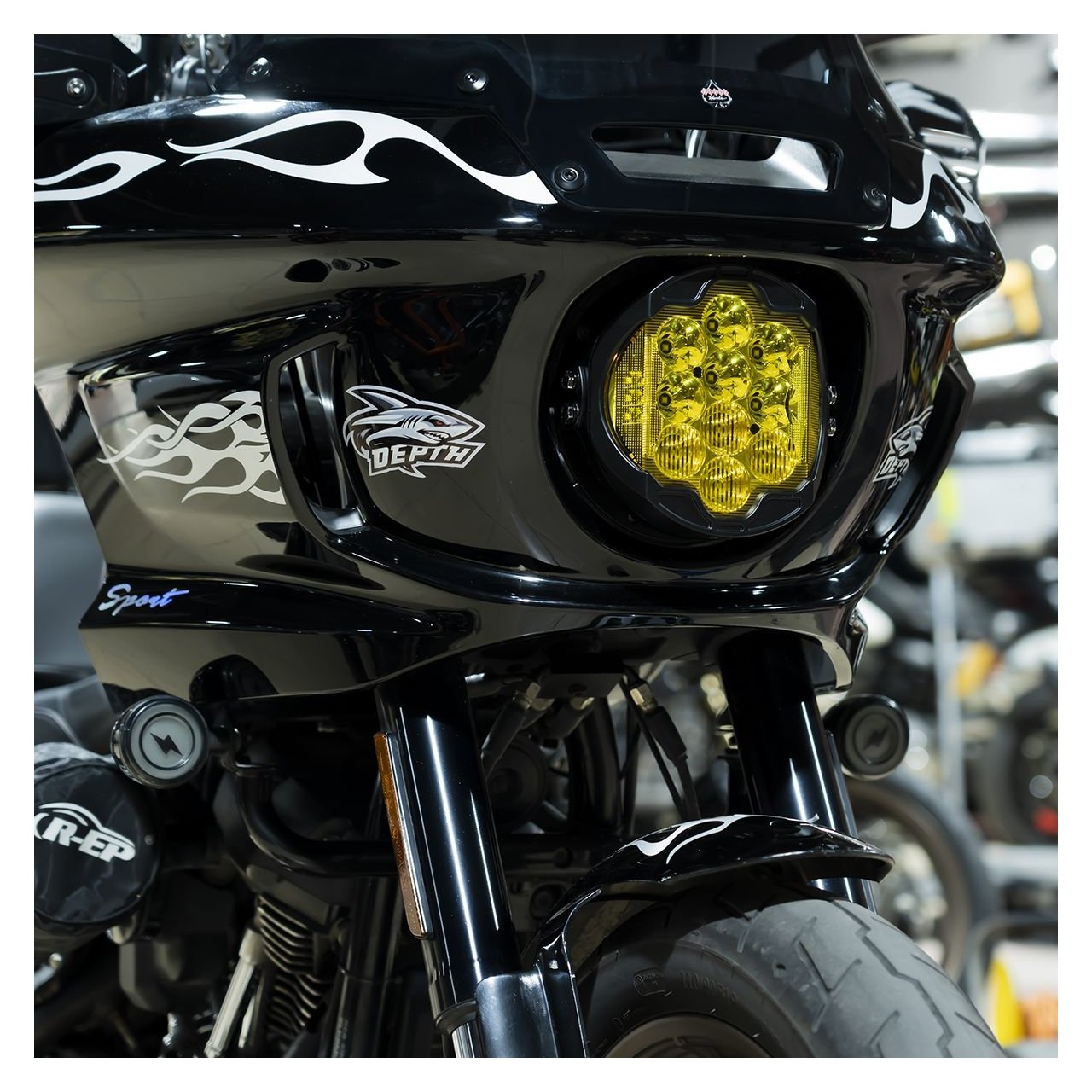 HogWorkz 7" LED Goldtooth Performance Headlight For Harley Low Rider ST 2022-2026 - Image 7
