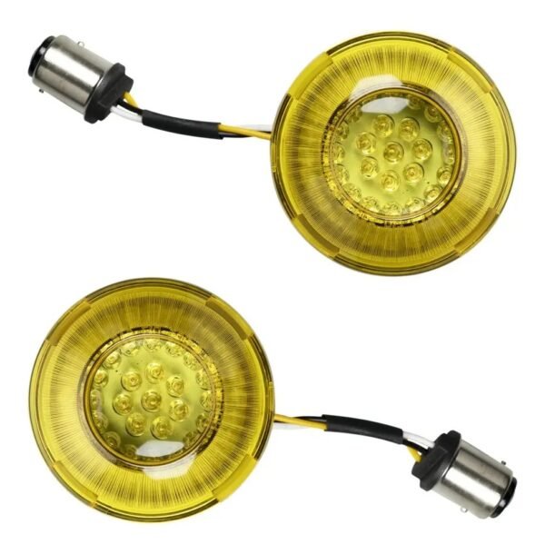 HogWorkz Goldtooth Bullet Style LED Front 1157 Turn Signals For Harley 2000-2025