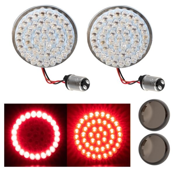 HogWorkz Halomaker Bullet Style LED Rear Turn Signal Inserts For Harley