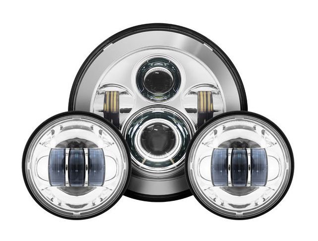 HogWorkz LED 7" Headlight And 4 1/2" Passing Lamps Kit For Harley 1994-2025 - Image 6