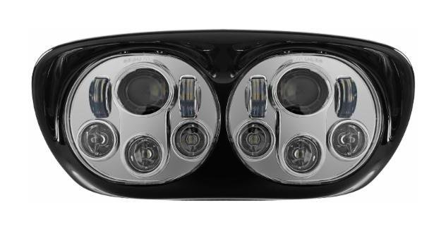 HogWorkz LED Dual Headlights For Harley Road Glide 1998-2013