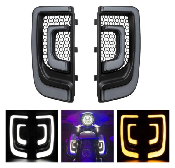 HogWorkz Lumipro LED Lower Fairing Inserts For Harley Touring 2014-2026