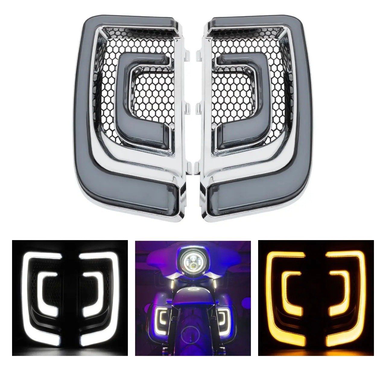 HogWorkz Lumipro LED Lower Fairing Inserts For Harley Touring 2014-2026 - Image 5