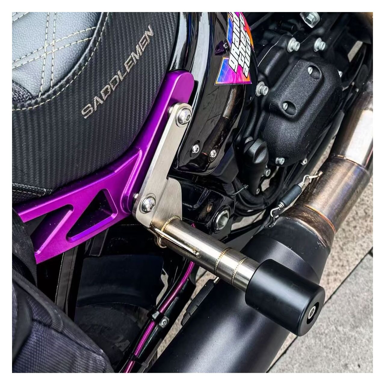 HogWorkz Passenger Peg Crash Bar / Frame Slider For Harley Softail 2018-2026 - Image 5