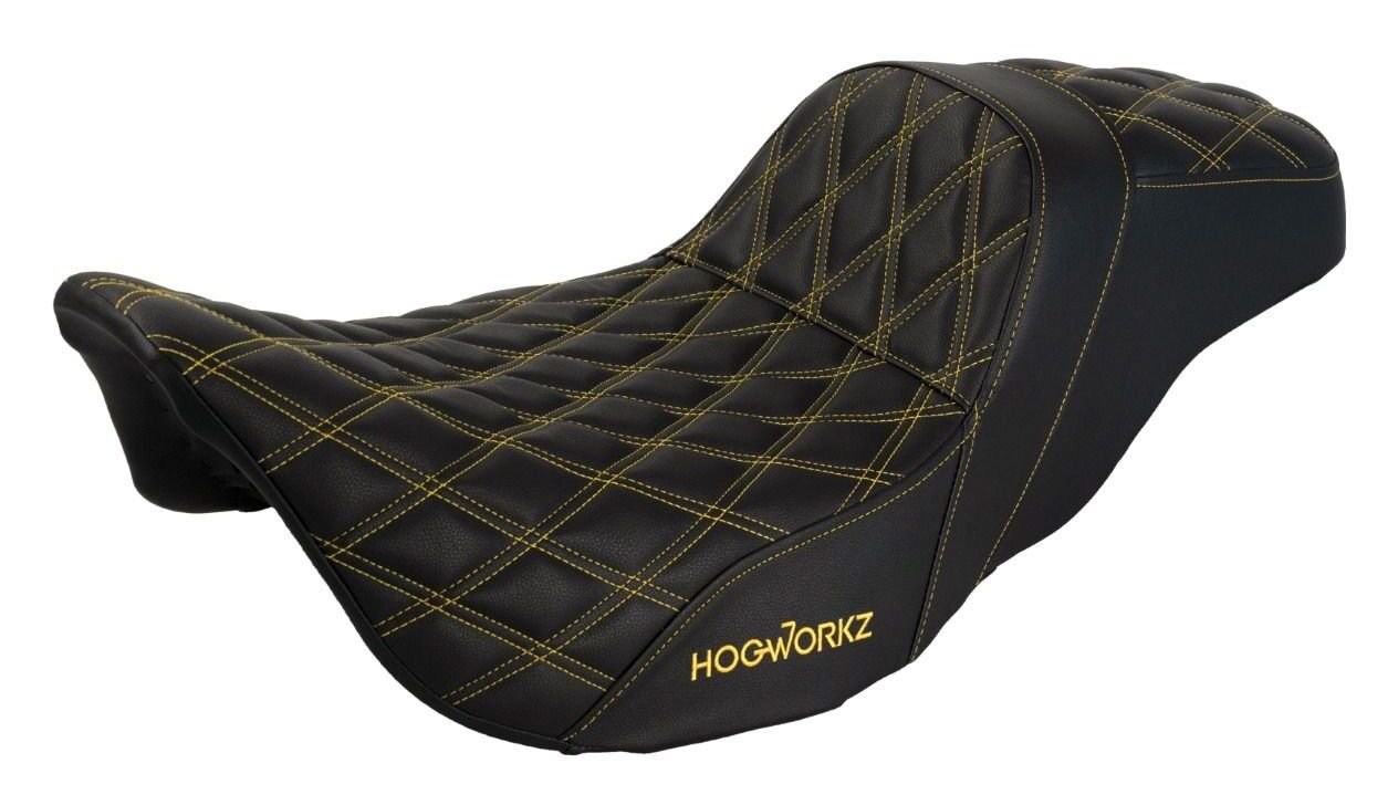 HogWorkz Rise Up Double Diamond Seat For Harley - Image 3