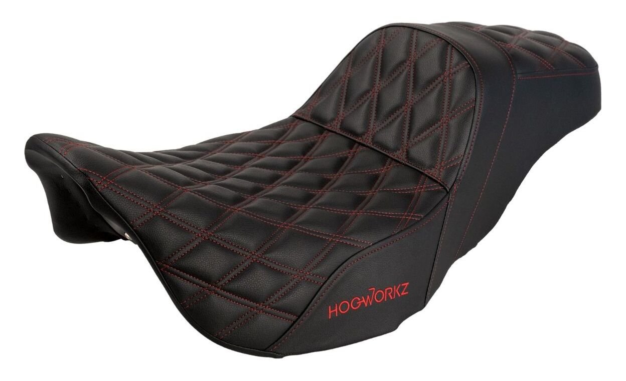 HogWorkz Rise Up Double Diamond Seat For Harley - Image 5
