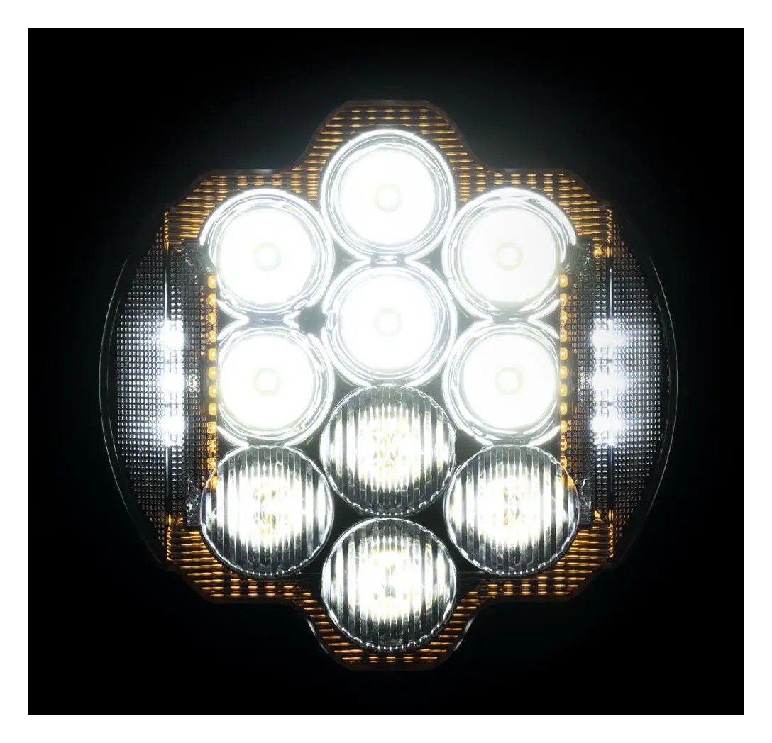 HogWorkz Silvertooth 7" LED Performance Headlight For Harley Touring 1994-2025 - Image 7