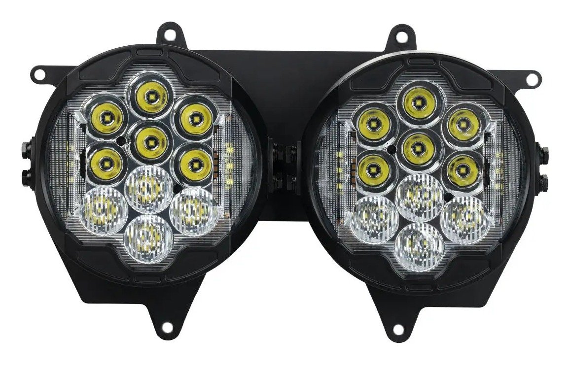 HogWorkz Silvertooth Performance LED Headlight For Harley Road Glide 2015-2025