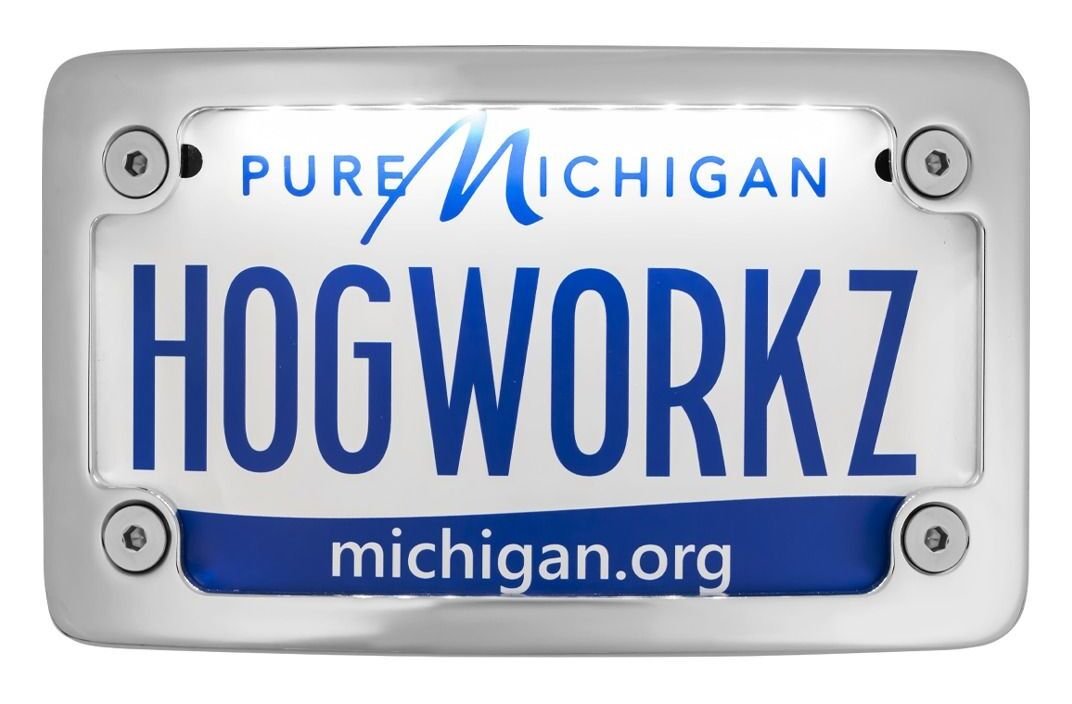 HogWorkz Universal LED Flush License Plate Mount For Harley - Image 5