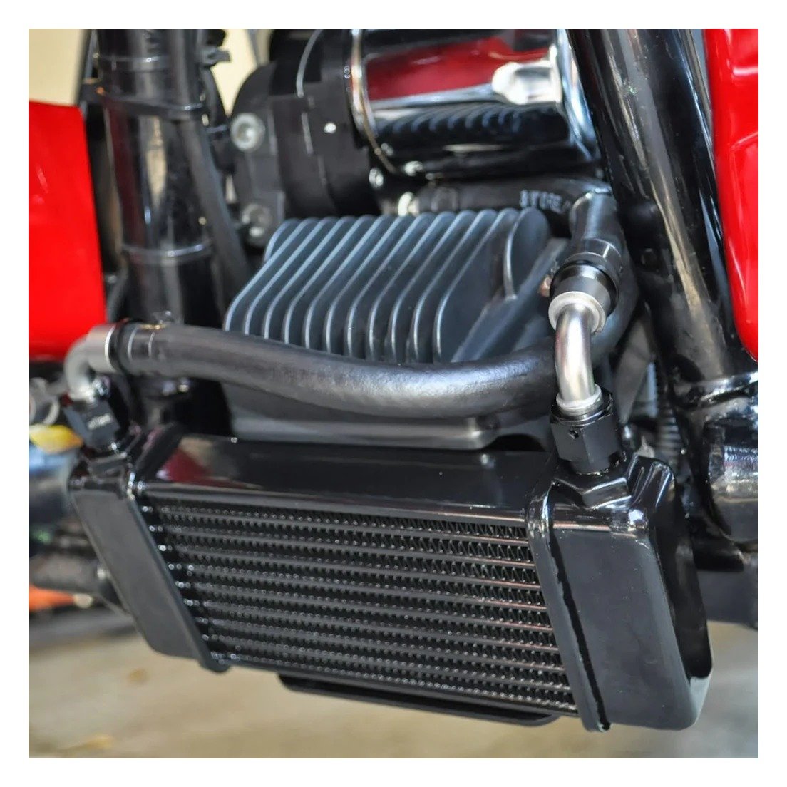 Jagg Oil Coolers 10-Row Low Mount Oil Cooler Kit For Harley - Image 2