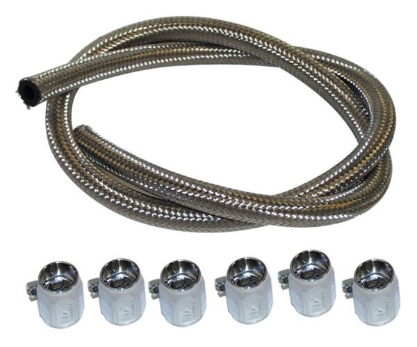 Milwaukee Twins Braided Stainless Steel Fuel Line