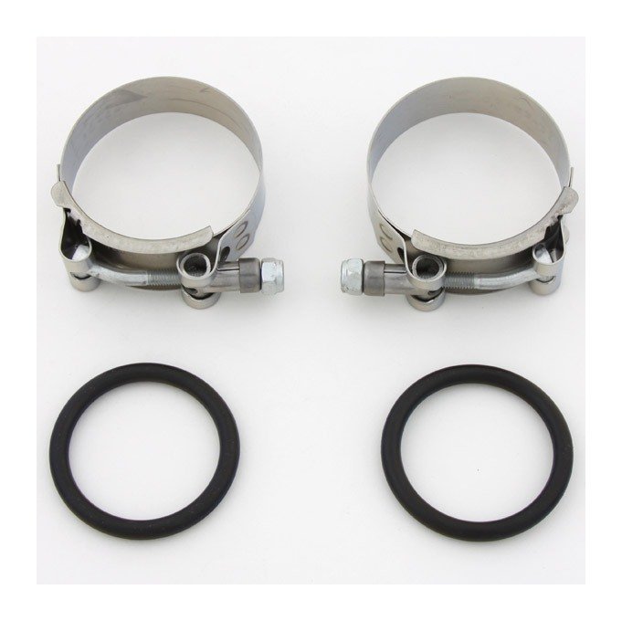Milwaukee Twins Heavy-Duty Stainless Steel Intake Clamps For Harley FL FX XL 1955-1977