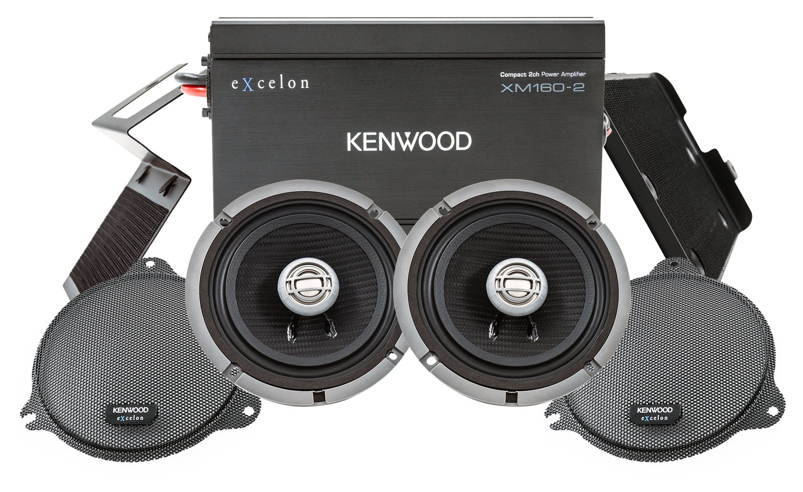 Kenwood eXcelon Front Speaker And Amplifier Package For Harley Touring 2014-2026