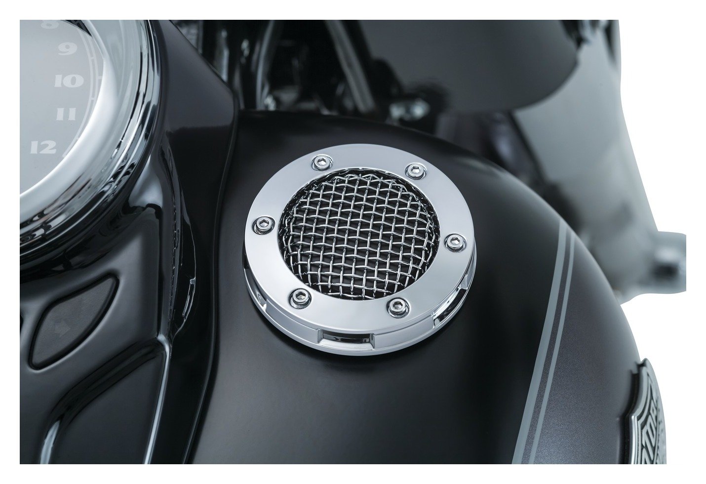 Kuryakyn Mesh Vented Gas Cap For Harley 1997-2023 - Image 3