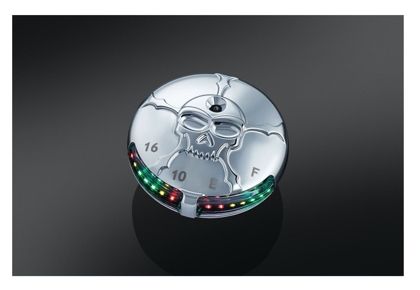 Kuryakyn Zombie LED Fuel And Battery Gauge For Harley 1988-2018
