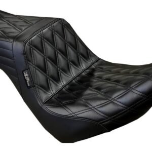 Le Pera TailWhip Double Diamond Stitch 2-Up Seat For Harley
