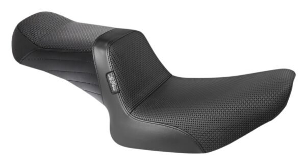 Le Pera Tailwhip Basket Weave 2-Up Seat For Harley