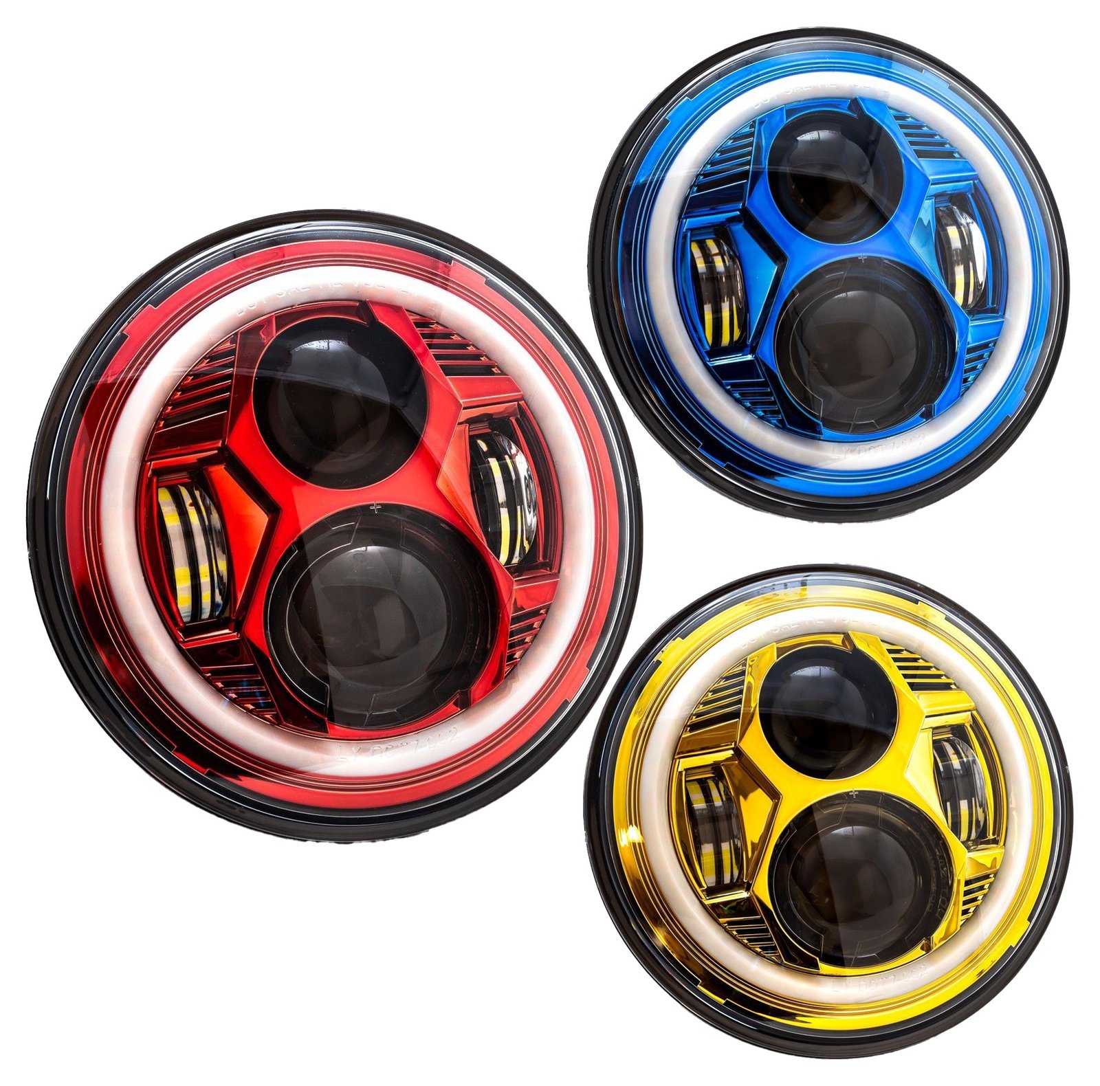 Letric Lighting Co. 7" Color Collection Halo LED Headlamp For Harley 1994-2025