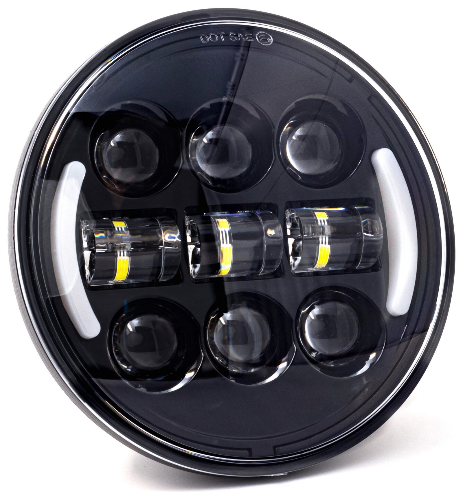Letric Lighting Co. Deluxe 5.75" LED Wide-Array Headlamp w/ Switchback Turn Signals For Harley 1988-2022