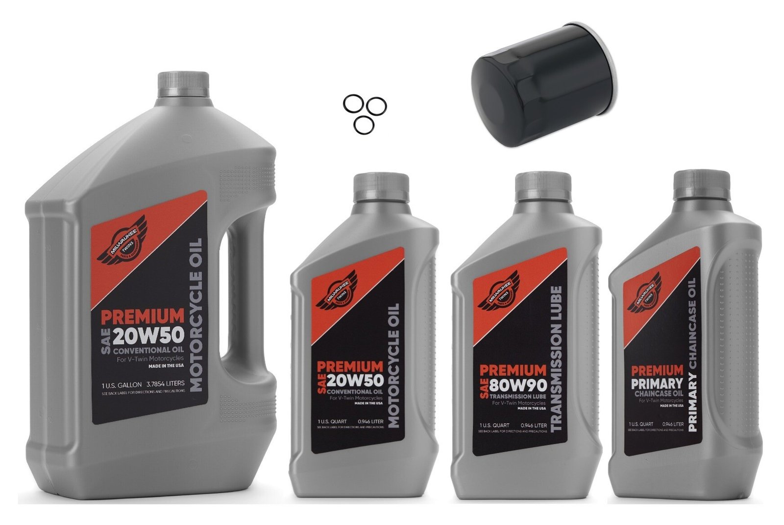 Milwaukee Twins Complete Oil Change Kit For Harley