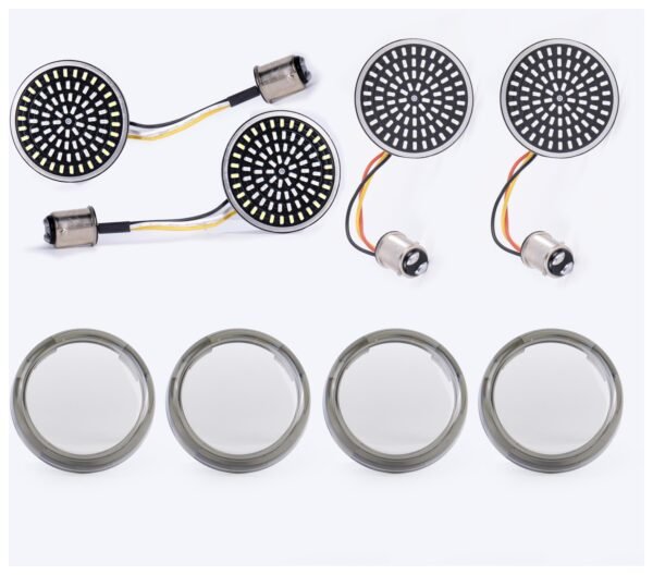 Milwaukee Twins LED Front And Rear Turn Signal Insert Kit For Harley 2000-2025