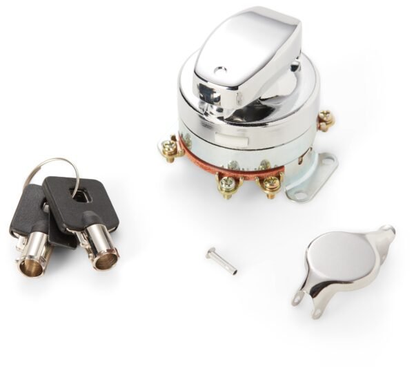 Milwaukee Twins Round Key Ignition Switch For Harley Big Twin 1973-1995