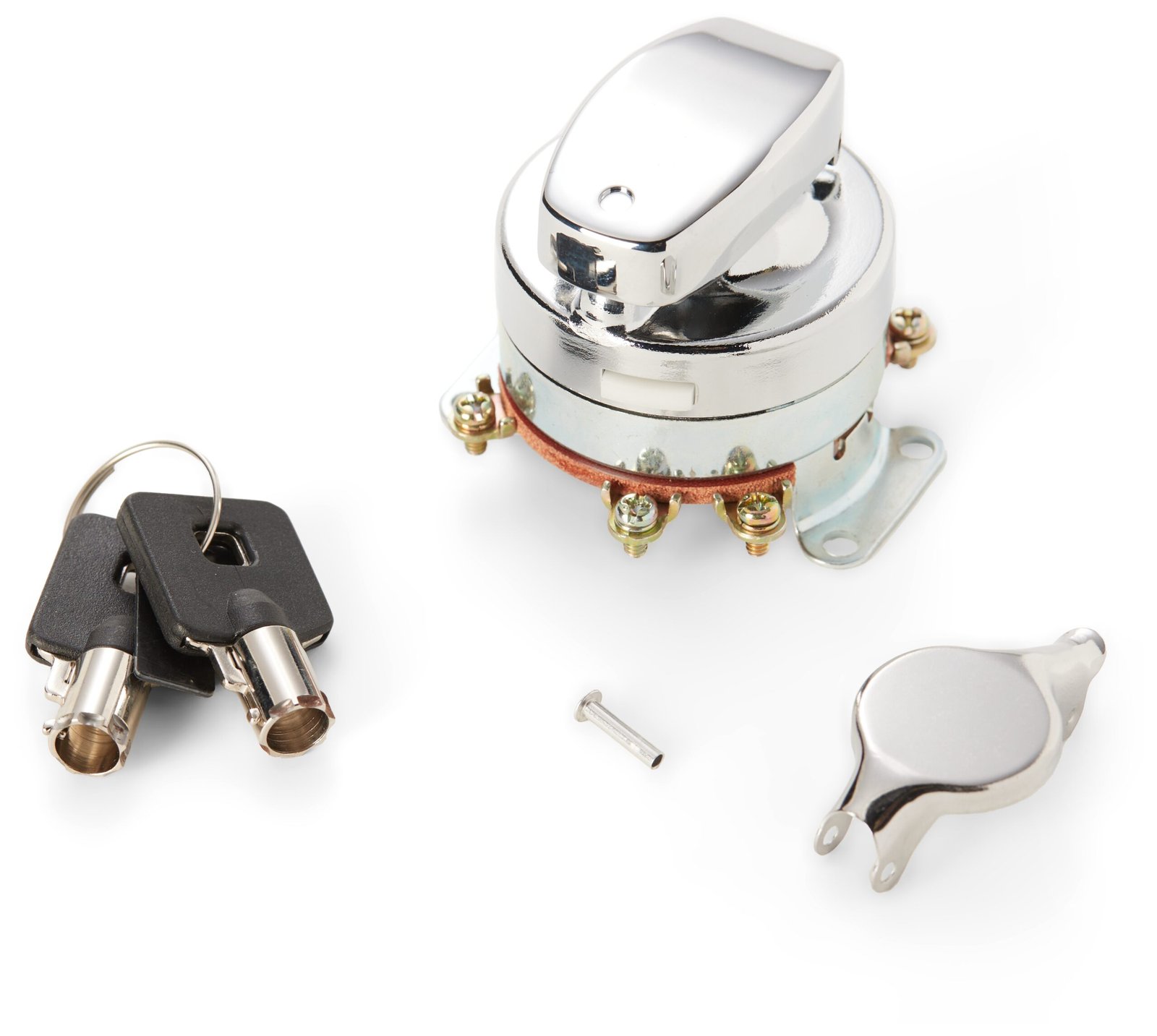 Milwaukee Twins Round Key Ignition Switch For Harley Big Twin 1973-1995