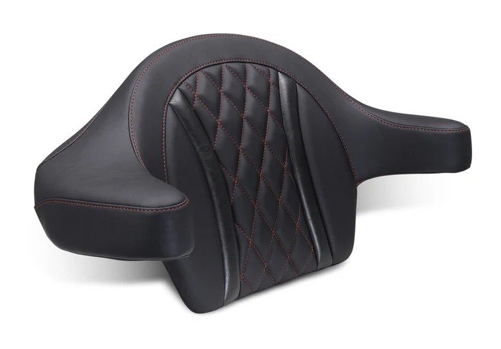 Mustang Deluxe Diamond Extended Arm Wrap-Around Backrest For Harley FLHX / FLTRX 2023-2025 - Image 2