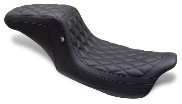 Mustang Squareback Double-Diamond Stitch Seat For Harley