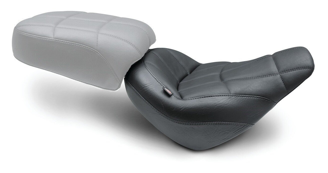 Mustang Standard Touring Cube Stitch Solo Seat For Harley Softail Street Bob 2018-2026